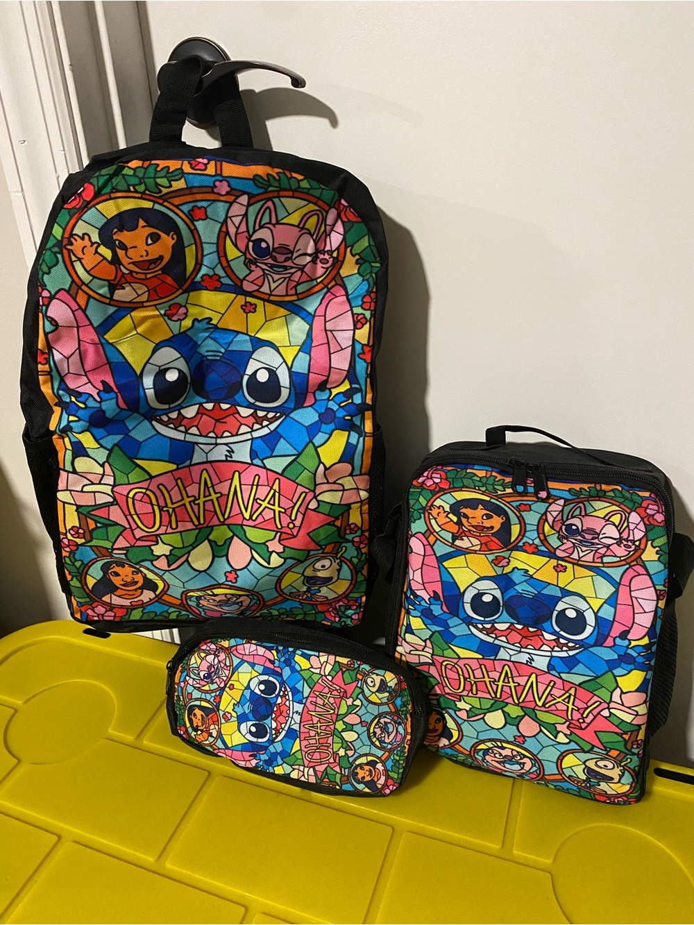 Kids Ohana Character Backpack, Lunch Box & Pencil Case Set - Multicolor